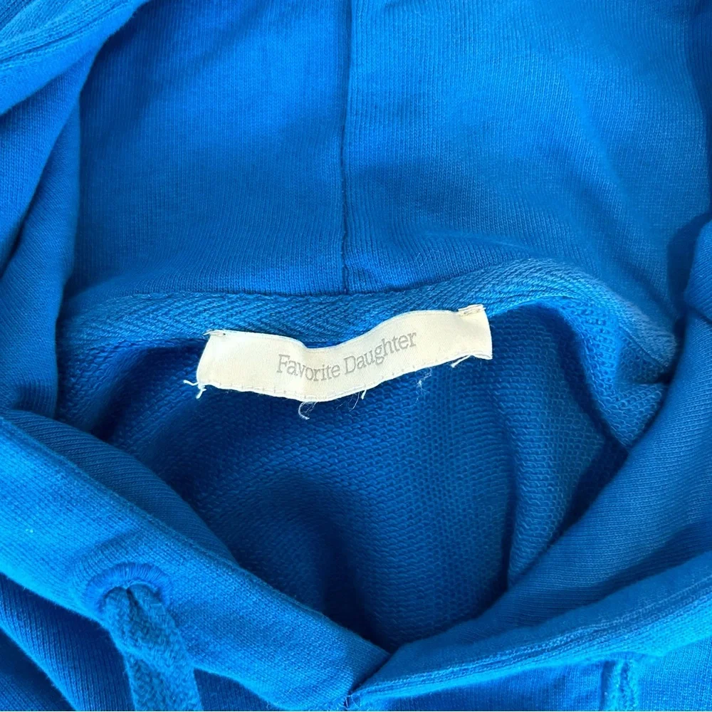 Favorite Daughter The Cropped Hoodie Skydiver Blue Size Medium - Picture 7 of 7